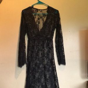 long lace dress